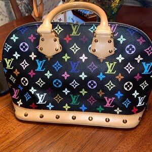 Louis Vuitton Black Monogram Multi Color Alma